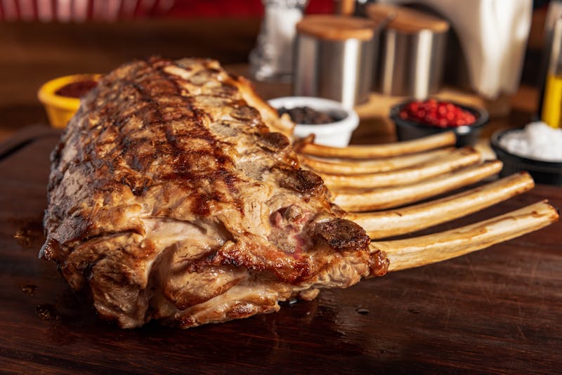Half rack ribs and brisket combo platter