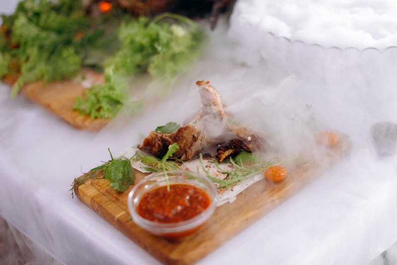 Smoked chicken quarters with BBQ glaze